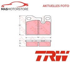 SATZ BREMSBELÄGE BREMSKLÖTZE HINTEN TRW GDB310 P FÜR PORSCHE 924,944,928