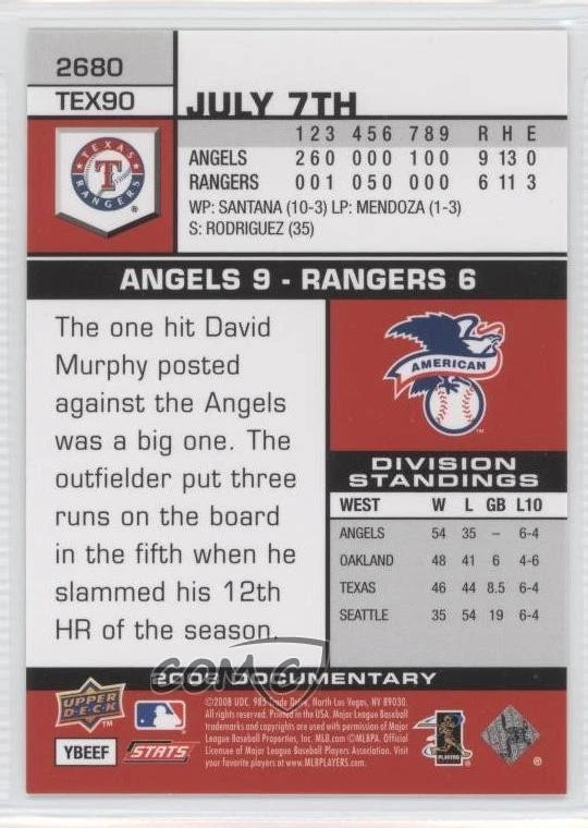 2008 Upper Deck Documentary Kevin Millwood #2680 - Image 2 of 2