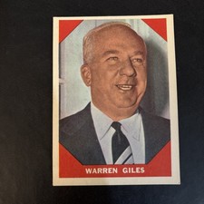 1960 Fleer Baseball Greats - Warren Giles #73 (b)