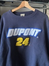 Vintage 90’s Lee DuPont 24 Navy Blue Crewneck Pullover Sweatshirt Men’s Size L