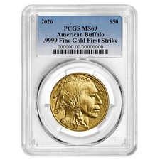 2026 $50 1-oz American Gold Buffalo PCGS MS69 FS Blue Label 4793.05 per troy oz