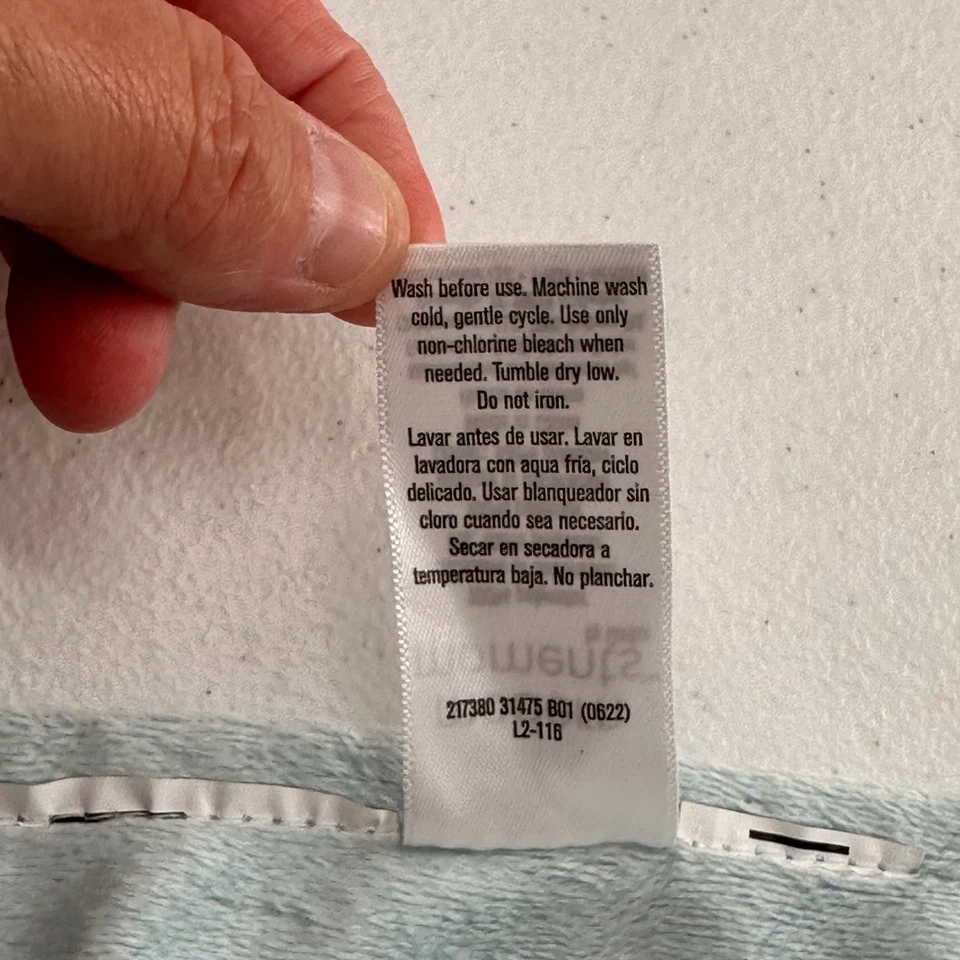 Gerber Modern Moments Baby Lovey Manta de Seguridad Felpa Diseño Mapache 14" Azul Foto 4 de 4