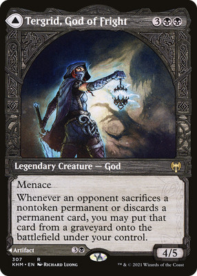 x1 Tergrid, God of Fright // Tergrid's Lantern KHM MTG 307 SHOWCASE RARE M/NM 1x