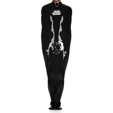 100% Latex Sleep Bag with Front Crotch Buckle Rubber Gummi Catsuit Vacuum Body