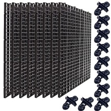 Hoypeyfiy 8 Pieces Fish Tank Divider with Sucker Clips 30x30cm, Black