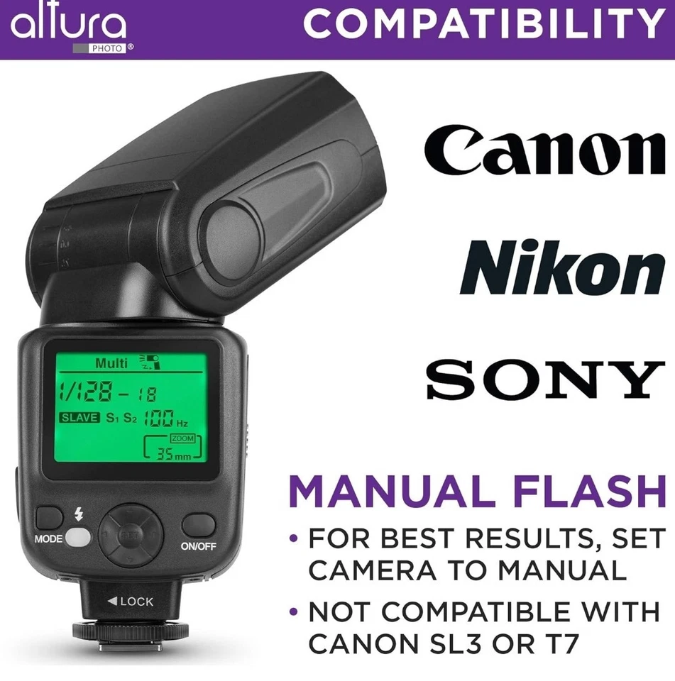 Altura Photo AP-UNV2 Flash Universal Speedlite Works W Any Camera USED  - Image 3 of 4