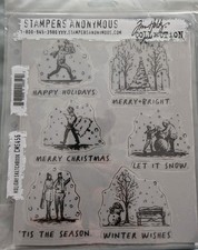 Tim Holtz Stampers Anonymous "HOLIDAY SKETCHBOOK" Rubber Cling Stamp Set 2022