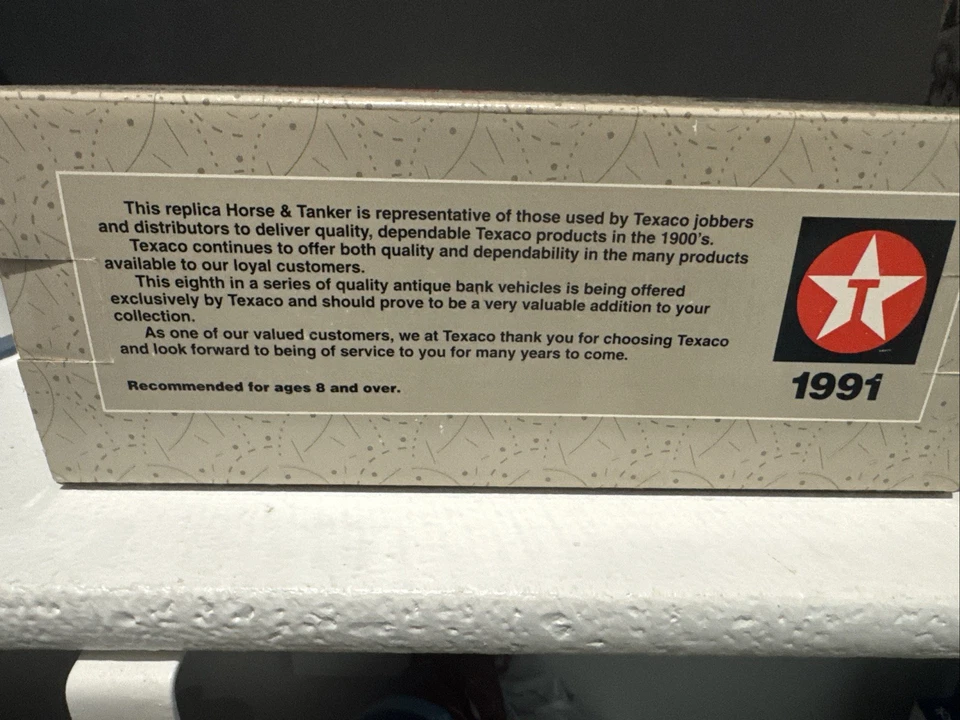 Banco de monedas de metal fundido a presión Texaco Horse & Tanker 1900 serie #8 9390VP nuevo Foto 3 de 4