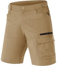 TACVASEN Men's Hiking Shorts Quick-drying Outdoor with Multi Pockets Khaki XL