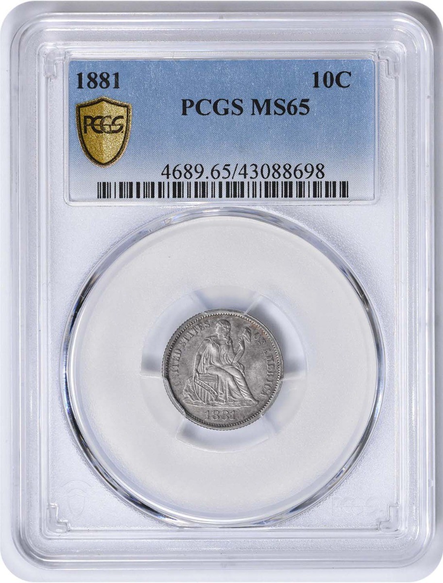 1881 Liberty Seated Silver Dime MS65 PCGS | eBay