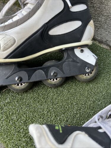 Vintage NIKE Air Zoom Street Hockey Roller Blades pattini in linea da uomo taglia 13 - Foto 12 di 17