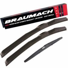 Braumach Front Rear Wiper Blades HYBRID for BMW X3 E83 SUV 2004-2010