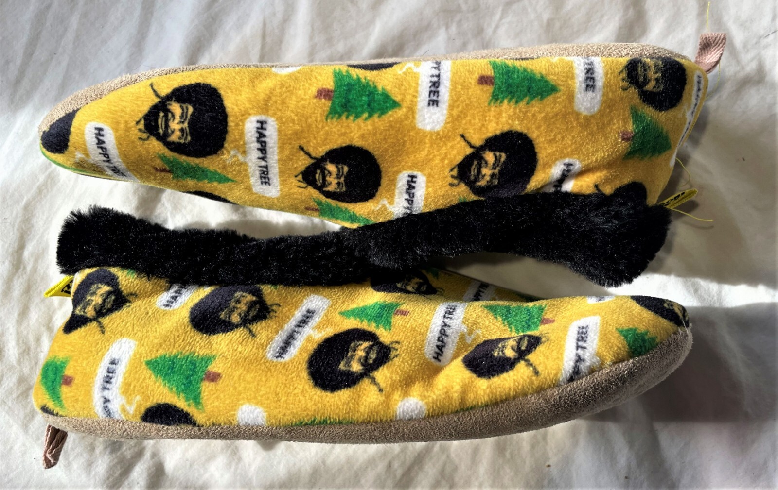 PANTOFOLA D’ORO Pantofole Happy Trees OoohGeez Bob Ross gialle taglia 9 10