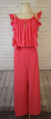 NWOT women's LANE BRYANT 9/18 coral one-piece SUMMER  jumpsuit/romper - SIZE 22