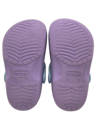 Mädchen Crocs Disney Frozen Clogs Jugend 8-9 lila blau Schuhe - Bild 4 von 7