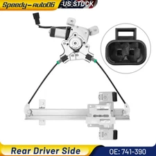 For Chevy Tahoe GMC Yukon Cadillac Power Window Regulator Rear Left w/ Motor