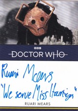 2023 Doctor Who Series 1 -4 Inscription Card Autographed by Ruari Mears # 1