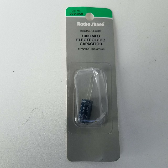 Radio Shack Cat. No. 272958 1000 MFD Electrolytic Capacitor eBay