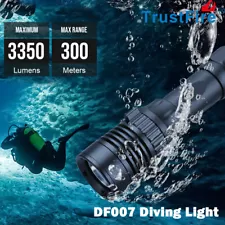 Trustfire 3350LM Diving Light Scuba Flashlight 100m Underwater For Photography X