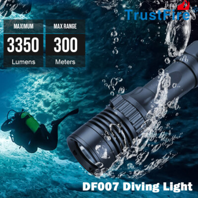 Trustfire 3350LM Diving Light Scuba Flashlight 100m Underwater For Photography X