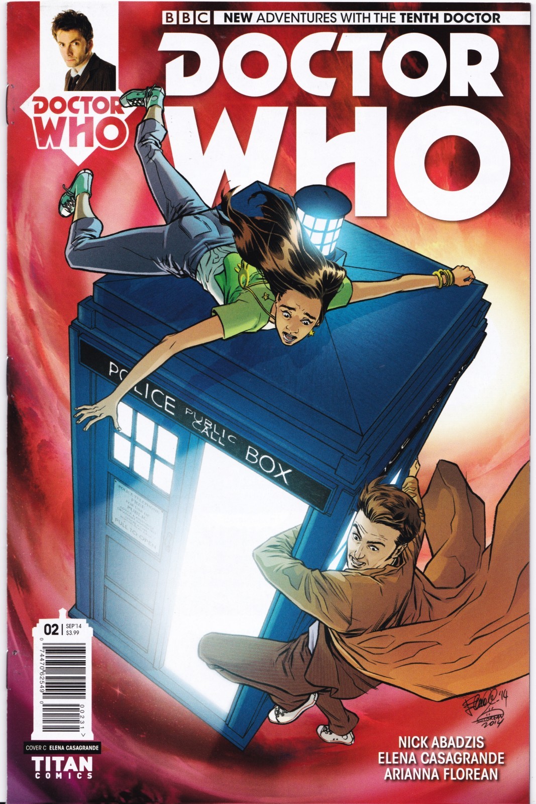 DOCTOR WHO The Tenth Doctor (2014) #2 Elena Casagrande VARIANT Cover