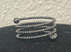 Vintage statement ring 6 black tone wire wrap metal modernist style ring women’s — photo 2