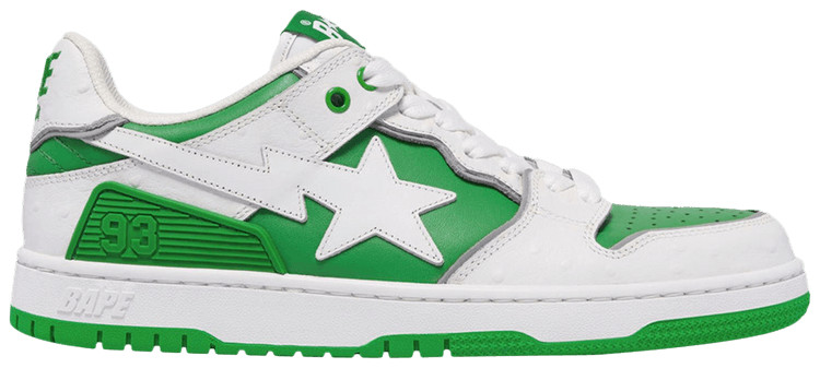 Сумка из искусственной страусиной кожи BAPE Sk8 Sta 1 - Зеленая 1K30191308-Уже в продаже 50390₽