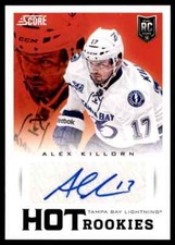 2013-14 PANINI SCORE HOT ROOKIES ALEX KILLORN AUTO TAMPA BAY LIGHTNING #591