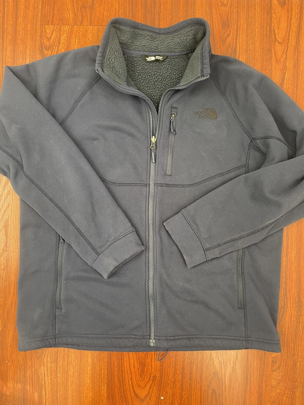 The North Face Fleece Full Zip Jacket Size X-Large Navy Blue Mens