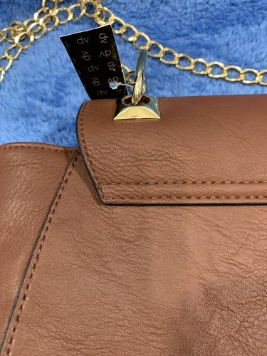 Dv Dolce Vita For Target Womens Shoulder Bag Purse Brown Gold Tone Chain NWT - Picture 8 of 10