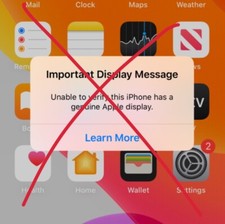 iPhone 11 12 13 14 pro max cracked screen service no "genuine Apple" message