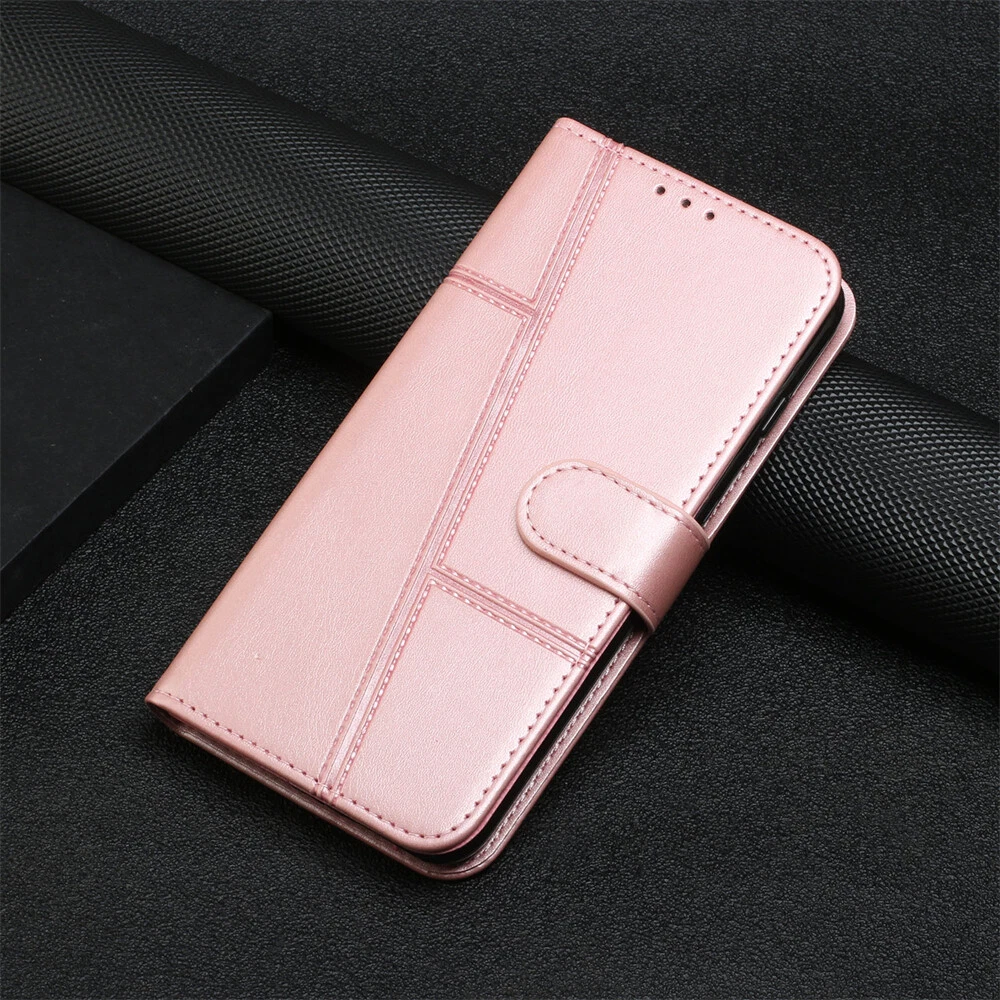 Premium Leather Flip Wallet Shockproof Case for iPhone 15 Pro Max 14 13 XR 7 with Full Protection