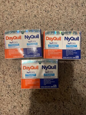 3 PACK DayQuil NyQuil VapoCOOL Severe Cold & Flu+Congest 48ct Each Box Exp 11/25