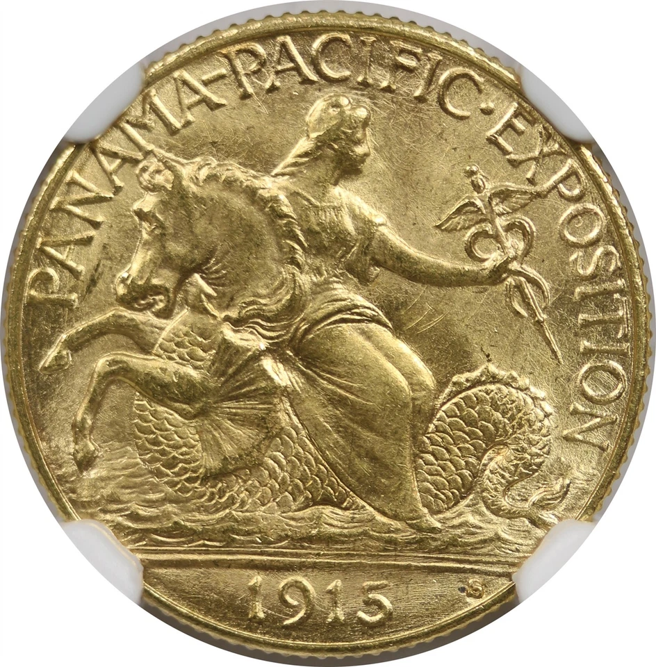 1915-S Panama Pacific $2.5 NGC MS 66 Gold Commemorative - Image 3 of 4