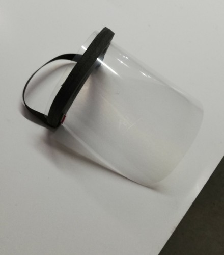 Visiera protettiva protezione integrale viso plastica pvc crystal trasparente - Foto 6 di 11