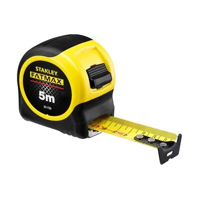 STANLEY FATMAX 5M Metric Tape Measure, Blade Armour Coating,Magnetic Hook End