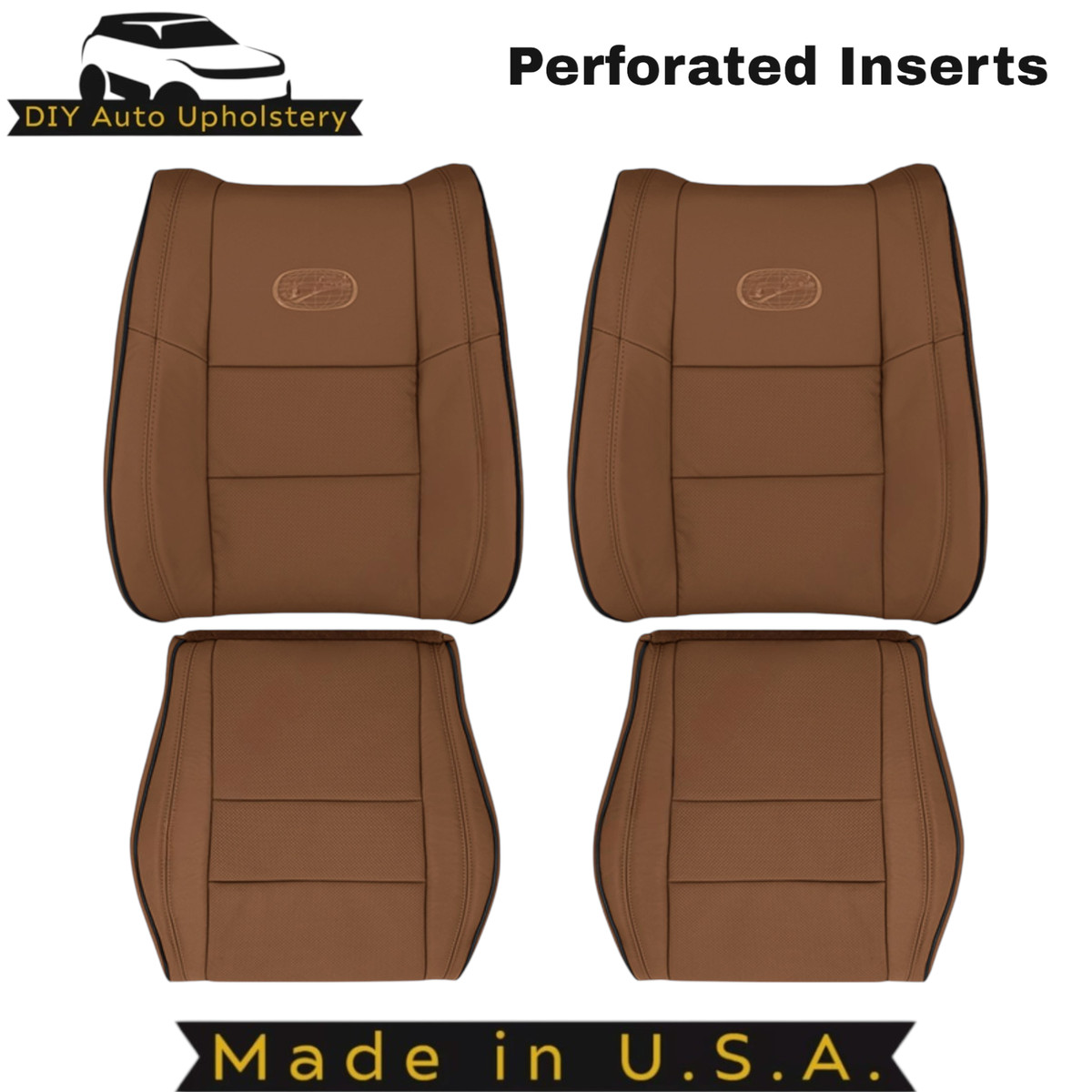 2011-2021 Fits Jeep Grand Cherokee Leather perf. Front Seat Covers