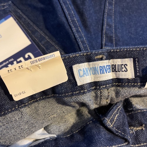 NWT Canyon River Blues Original Fit Vintage Dark Blue Original Jeans Mens 32X32 - Picture 3 of 7