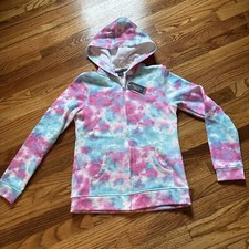 Nautica Girls Tie Dye Hooded, Zip Up Sweatshirt- Size XL, 16