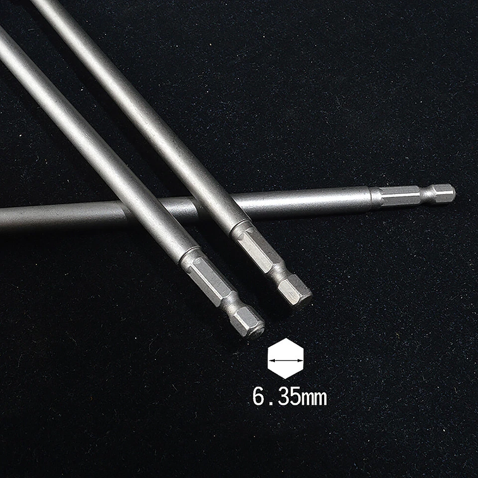 200mm Hex Magnetic Tech Screw Driver 1/4" Tek Bit Nut Impact Drill 5.5mm-19mm - Image 4 of 4