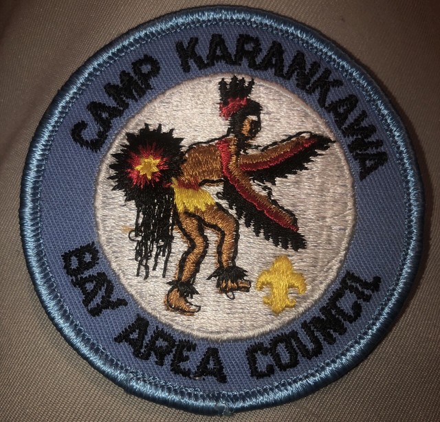 Vintage Boy Scouts BSA Camp Karankawa Bay Area Council Embroidered