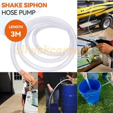 10FT X 3/4" Siphon Hose Pump Self Priming Jiggler Shaker Transfer Fuel Water Oil