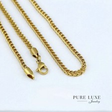 NEW Gift Mens Unisex Stainless Steel 24" 4mm Franco Square Chain Necklace Box