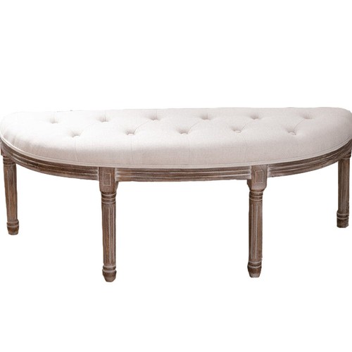 Tufted Bedroom Suite European Half Moon Window Bench Upholstered End of Bed AU - Picture 3 of 6