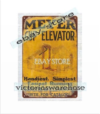 Meyer Cup Elevator metal tin sign Cottage Farm wall art
