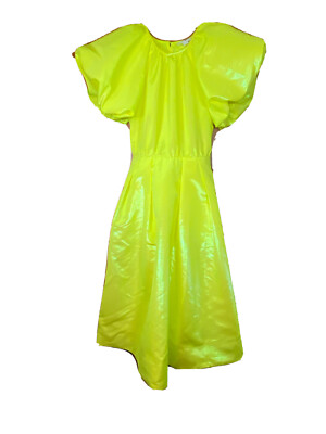 neon yellow target dress Christopher John Rogers x Target Neon Yellow Iridescent Dress Pockets Puffy  Sz S