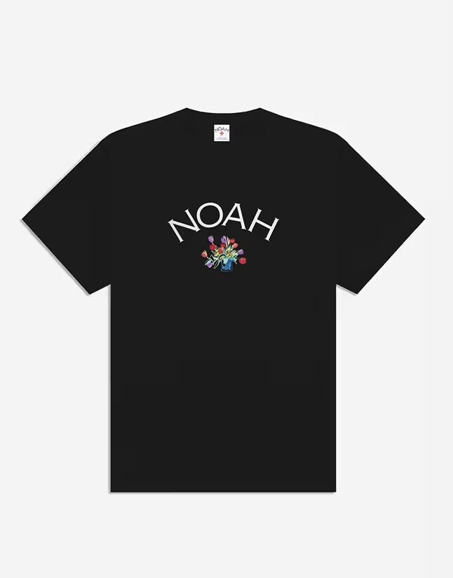 サムライ　NOAH Tom Wesselmann tee tシャツ Noah NY X Tom Wesselmann flower core logo Black Tee Sz S