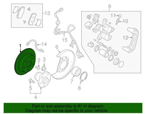 Genuine Mazda 2006-2007 Mazda6 Plate Disc Rotor G31Y-26-251 - Изображение 2 из 2