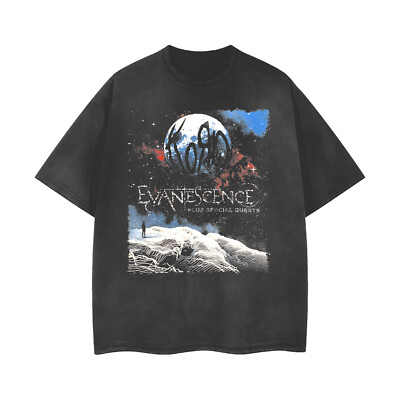 [ACID WASHED RIPPED] Korn & Evanescence Distressed Vintage Feel T-Shirt 101911