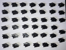 Lot of 41 AMSCAN black graduation hat cap charms pendants 1-1/8" x 3/4"